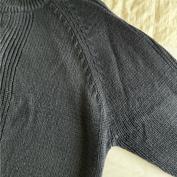 Fashion Simple Mock Turtle Neck Sweater, M, Black, Pullover, Raglan Sleeves NWOT - Picture 5 of 14